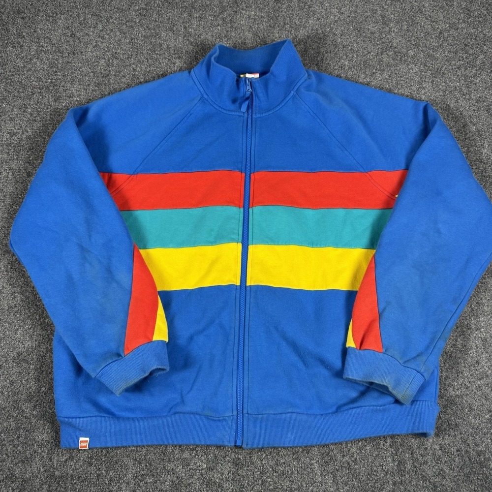 LEGO Men's Color Block Stripe Zip-Up Track Jacket -Target Collection XL